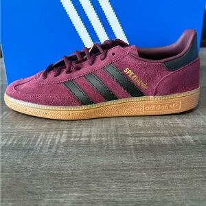 adidas Handball Spezial Burgundy and Black Sneakers